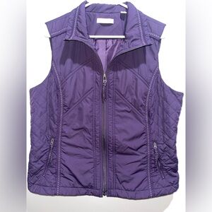 Women's Coldwater Creek Purple Quilted Vest